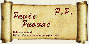 Pavle Puovac vizit kartica